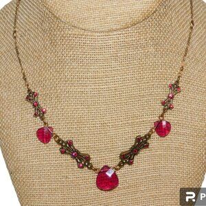 Anne Koplik Designs Vintage Red Necklace